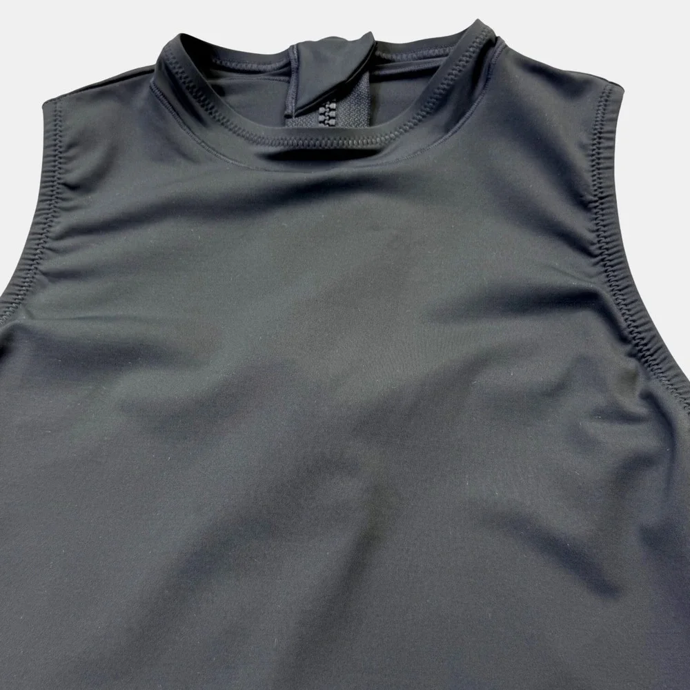SKIMS Swim Sleeveless One Piece Gunmetal Womens Small